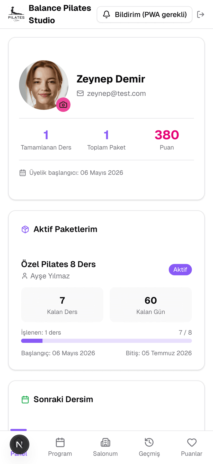 Üye Portali — Telefon — Üyen kendi telefonundan görsün